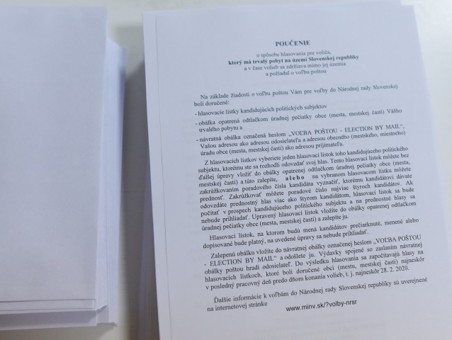 SR voľby2020 voľba poštou zahraničie TTX