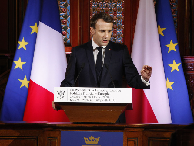 poľsko krakow macron