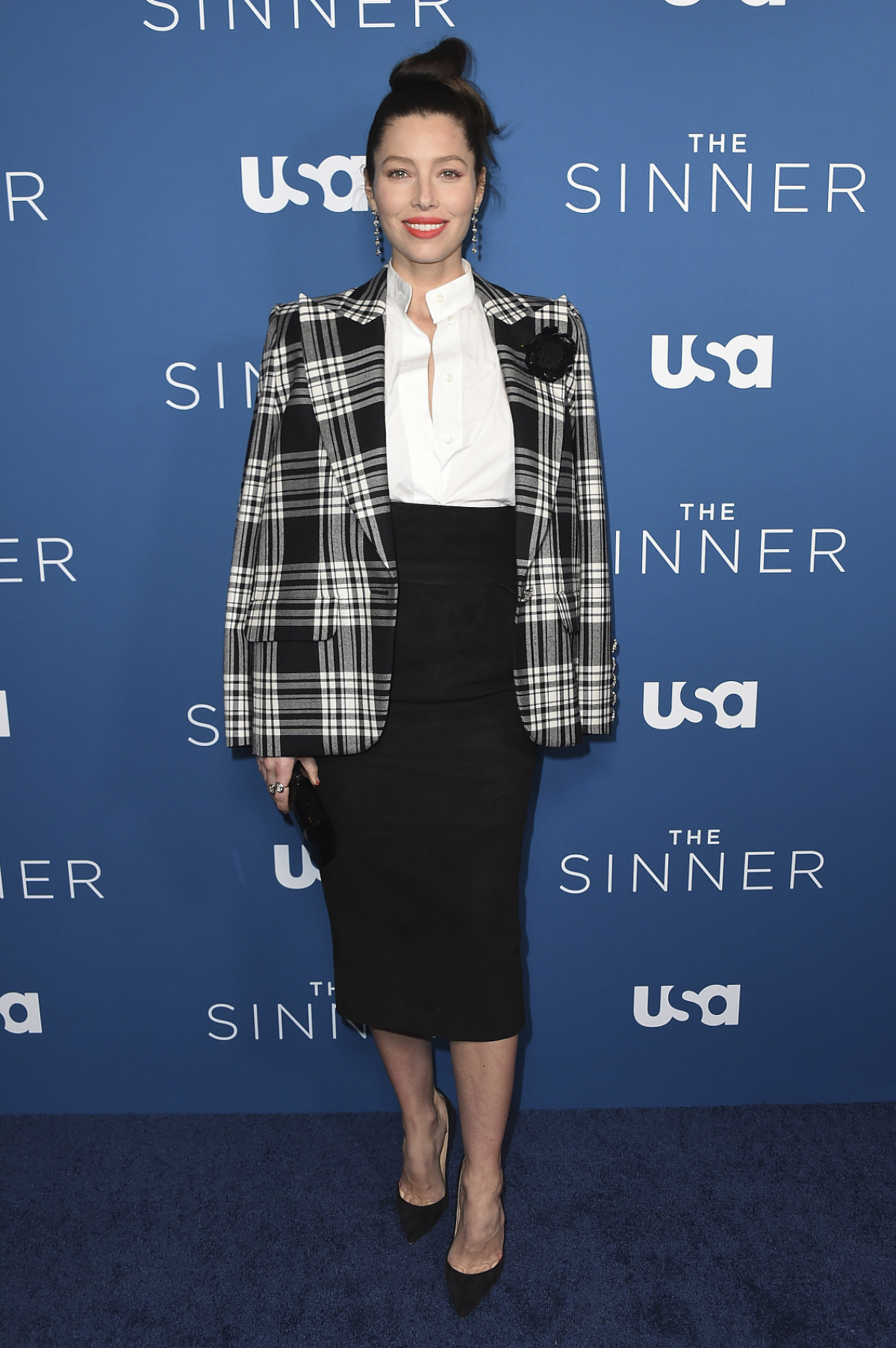 Herečka Jessica Biel prišla na premiéru v kreácii Alexandre Vauthier Couture.