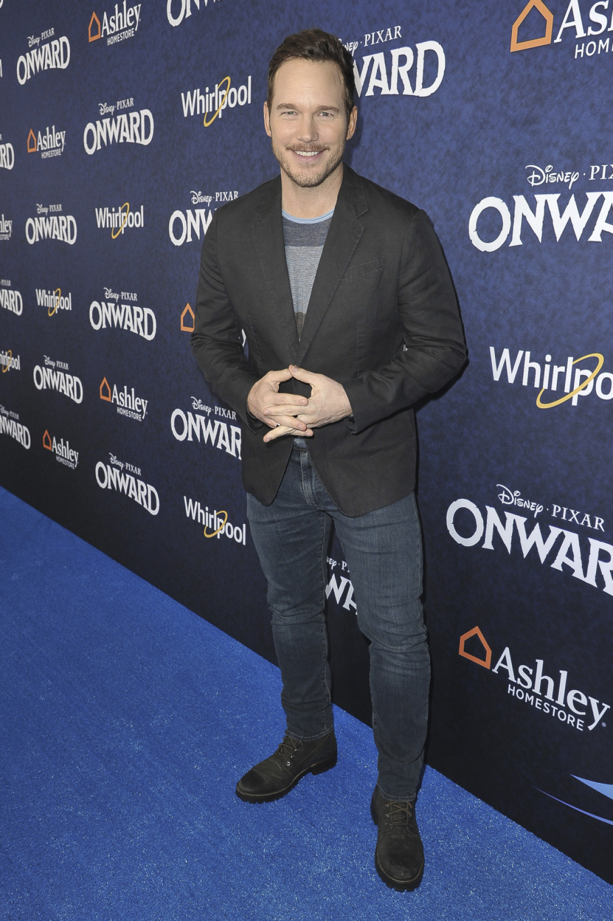 Herec Chris Pratt na premiére snímky Onward.