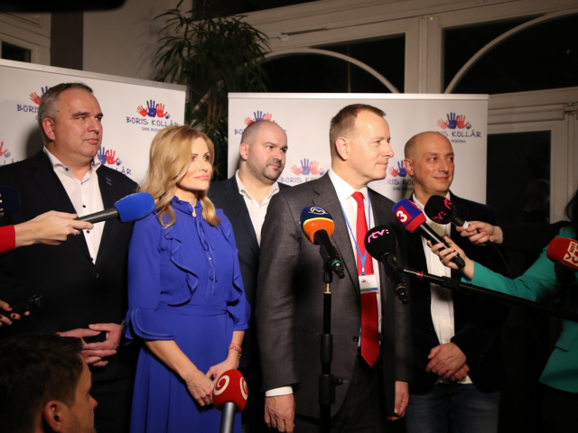 Volebná noc v centrále strany Sme rodina volby kollár