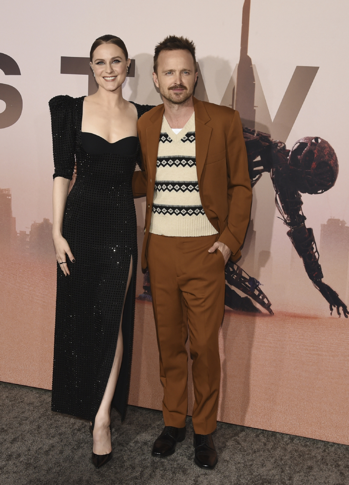 Herečka Evan Rachel Wood a jej kolega Aaron Paul,.