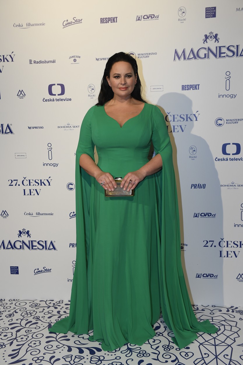 Herečka Jitka Čvančarová na vyhlásení cien Český lev.