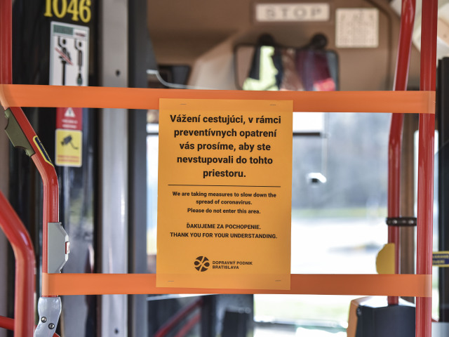 SR DPB opatrenia koronavírus vstup autobusy MHD BAX