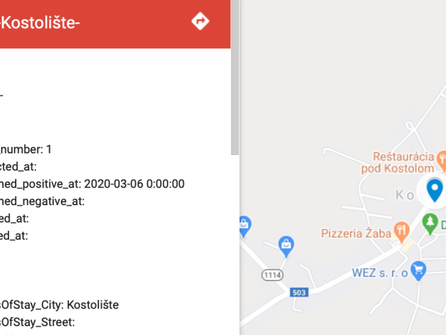 mapa, koronavírus