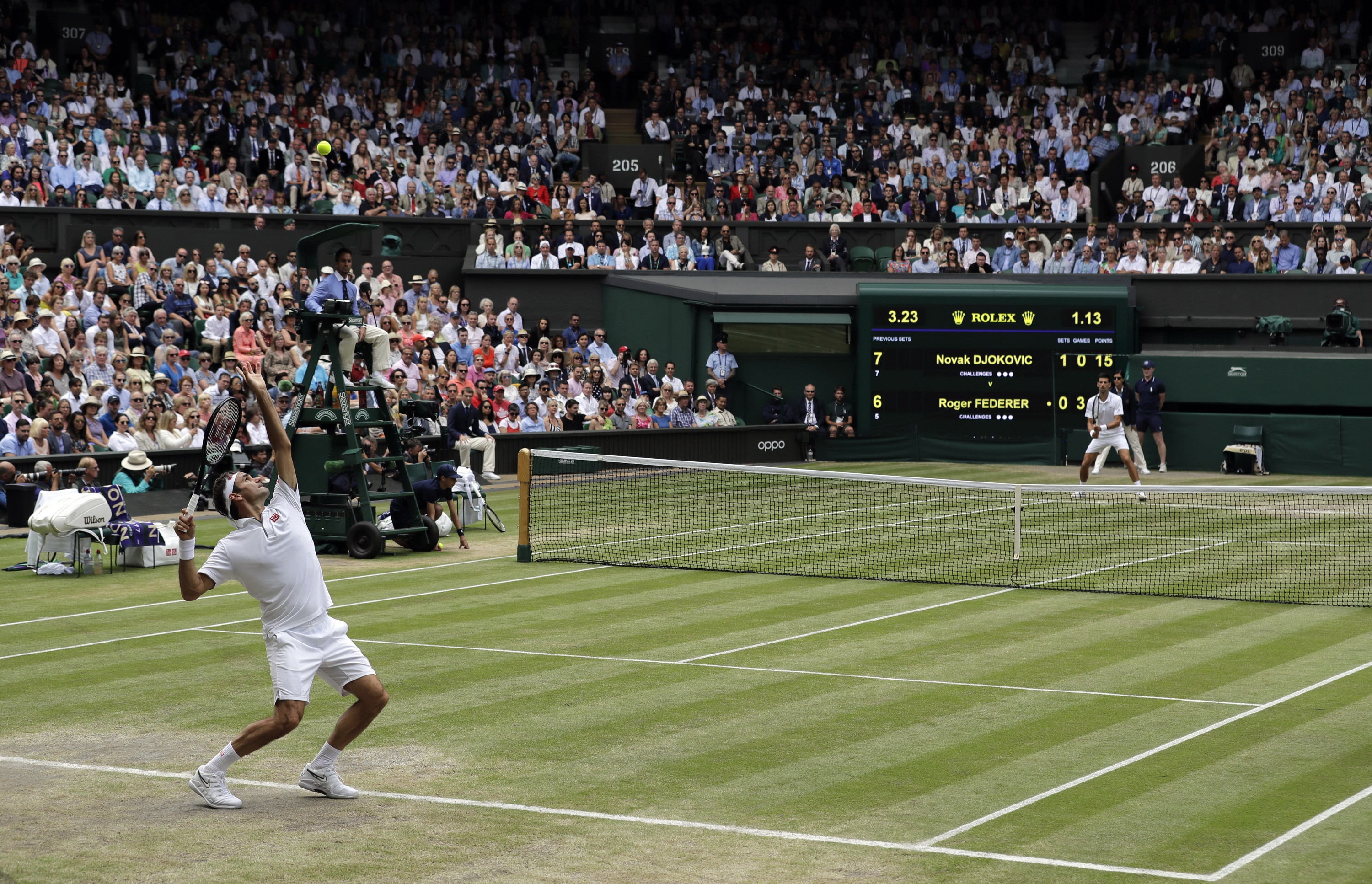 Roger Federer vo Wimbledone.