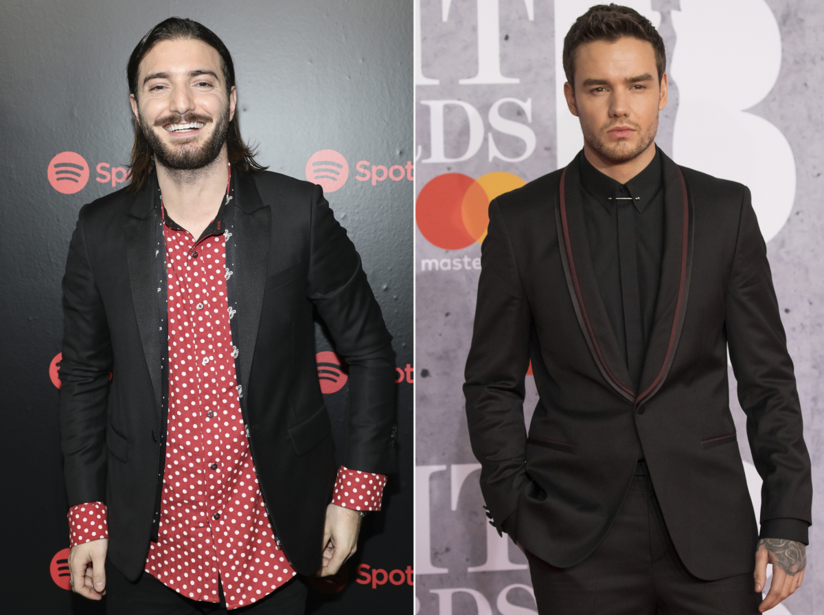 Švédsky dídžej Alesso (vľavo) a spevák Liam Payne na koláži archívnych záberov. 