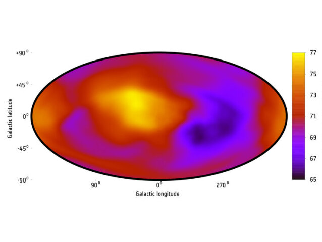 Cosmic expansion measured across the sky article