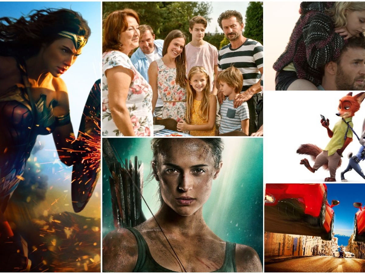 wonder woman, ženy v behu, zootropolis, tomb raider,