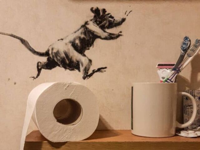 Banksy - krysa - instagram