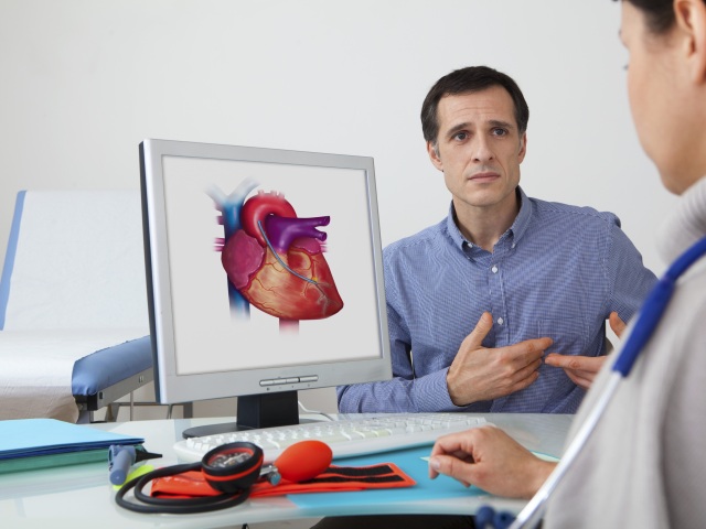 srdce, kardiológ, pacient, doktor