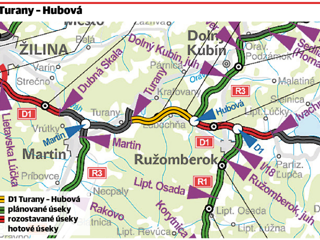 D1 Turany - Hubová