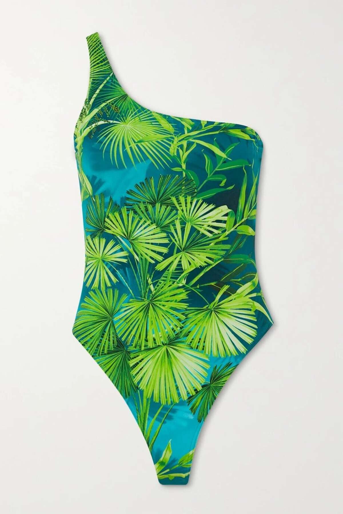 Dámske jednodielne plavky Versace. Predávajú sa za 390 eur. 