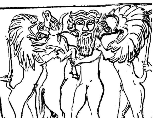 Gilgameš na pečati z Mesannapedy 2600 p.n.l.