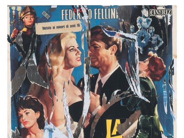 Mimmo Rotella Sladky zivot Marcella  dekolaz na platne 1964 - 1998 