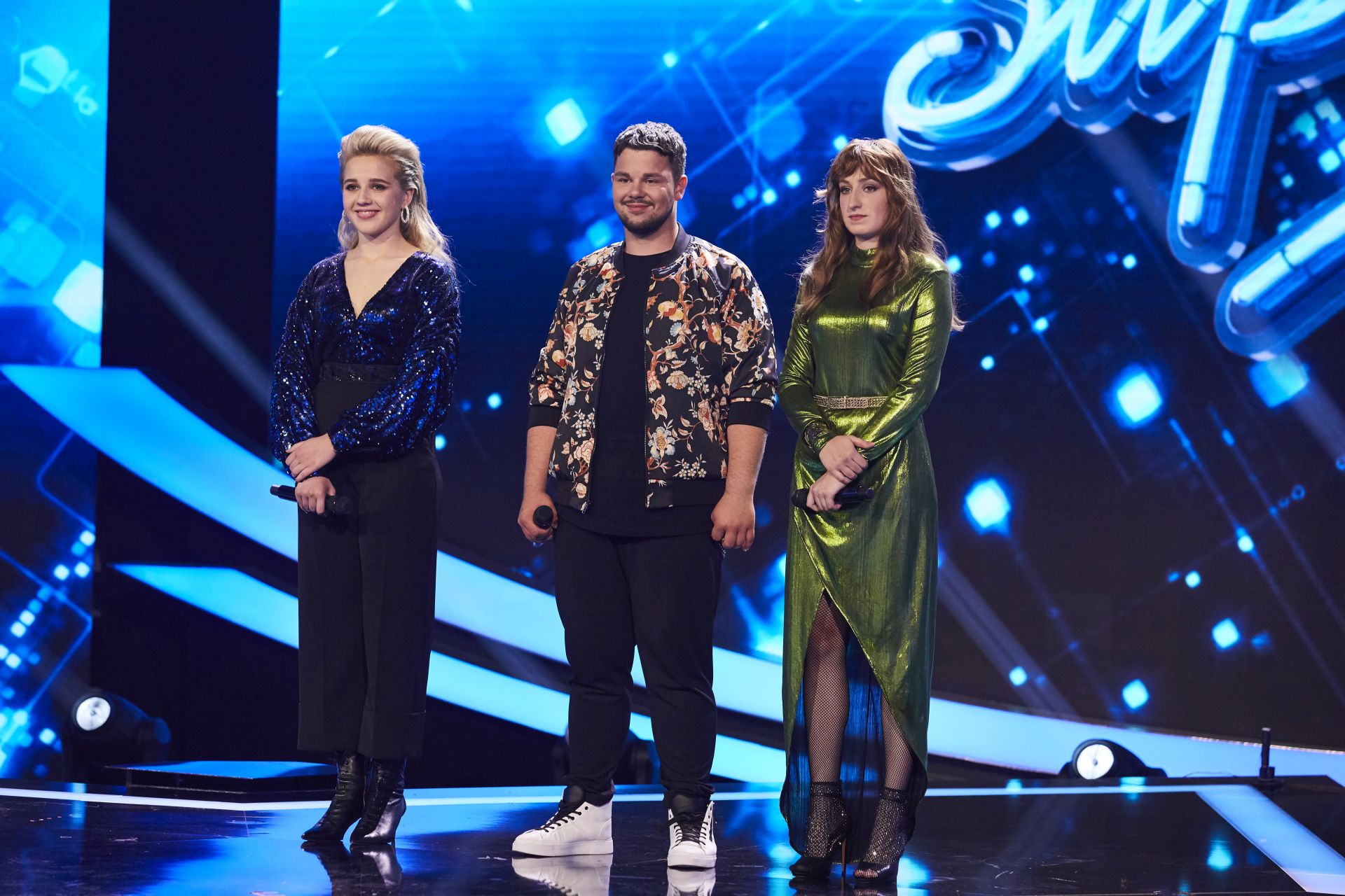 Do úplne záverečnej fáze súťaže sa dostali traja najlepší speváci (zľava): Diana Kovaľová, Martin Schreiner a Barbora Piešová.