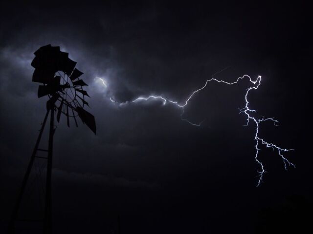 Texas, blesk, búrka, mlyn, počasie,