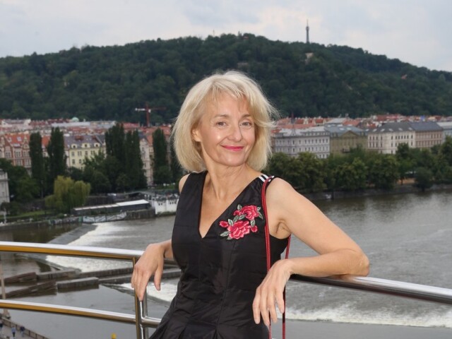 Herečka Veronika Žilková na akcii v Prahe. 