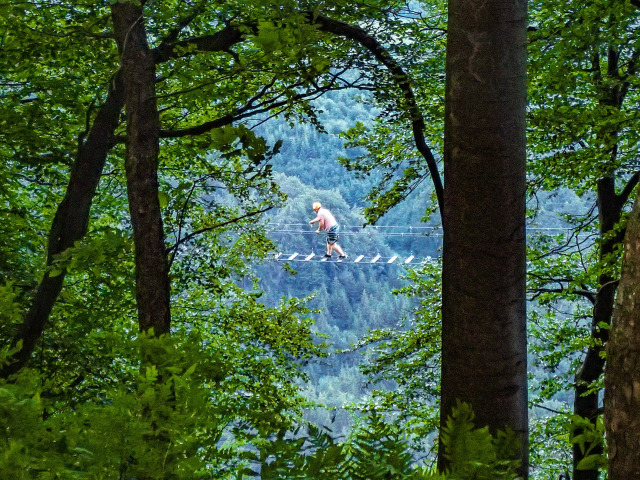 ferrata, Skalka, adrenalín, visutý most, lanový most
