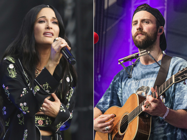 Speváčka Kacey Musgraves a jej manžel Ruston Kelly na kombinácii záberov. 