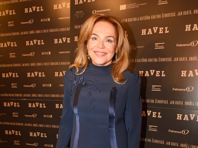 Vdova po Václavovi Havlovi, herečka Dagmar Havlová na premiére filmu Havel. 