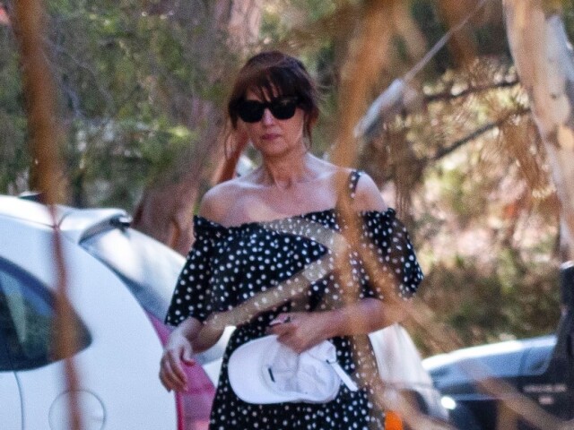 Herečka a modelka Monica Bellucci na dovolenke v Grécku. 