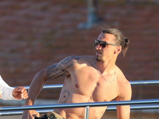 Futbalista Zlatan Ibrahimovič na jachte v Saint Tropez.