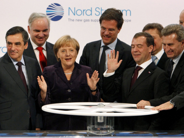 merkelová medvedev nord stream