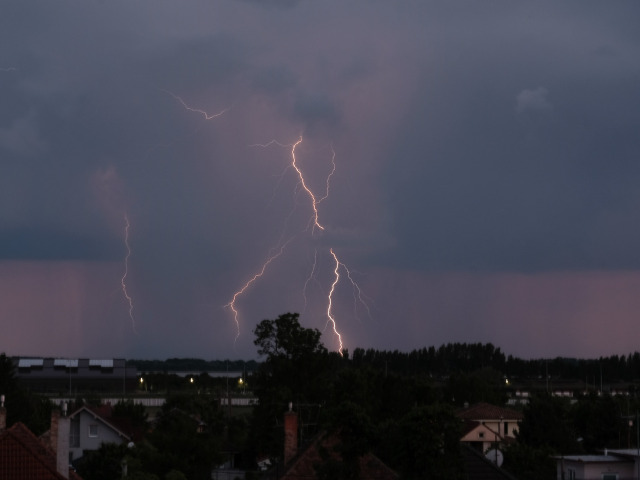 búrka, počasie, blesky