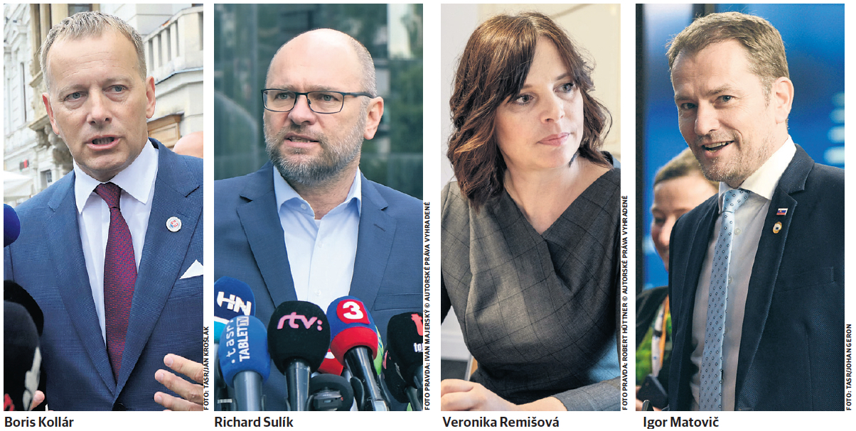 lídri koalície, Kollár, Sulík, Remišová, Matovič