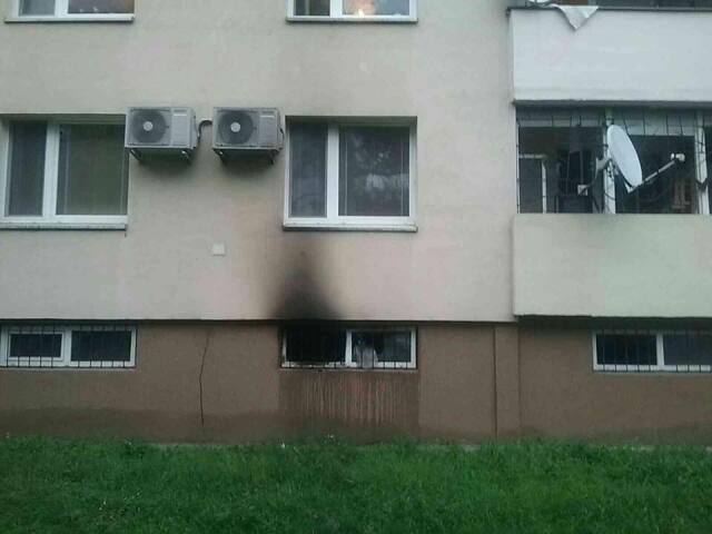 Dunajská streda, požiar v bytovke