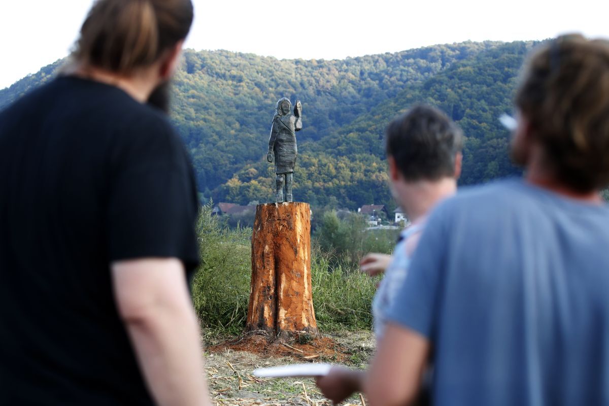Slovenia Melania Trump Sculpture