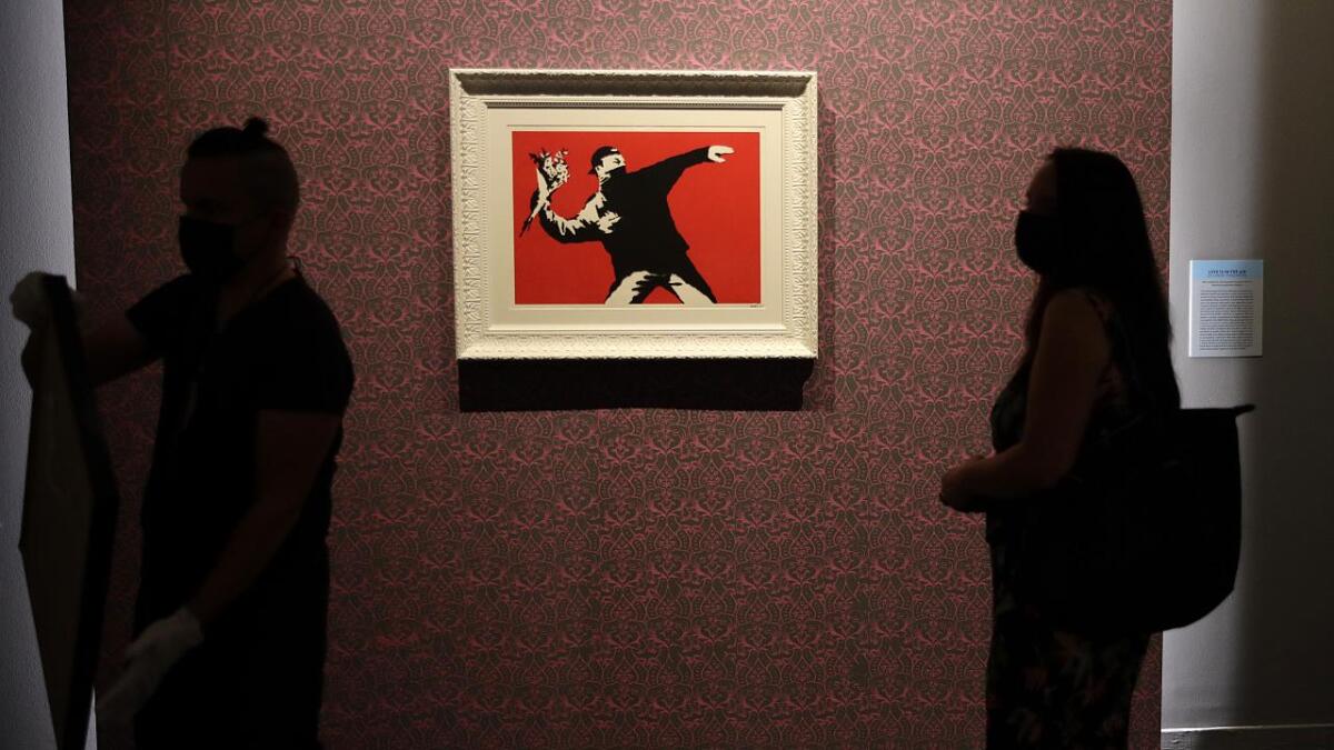 banksy love is in the air