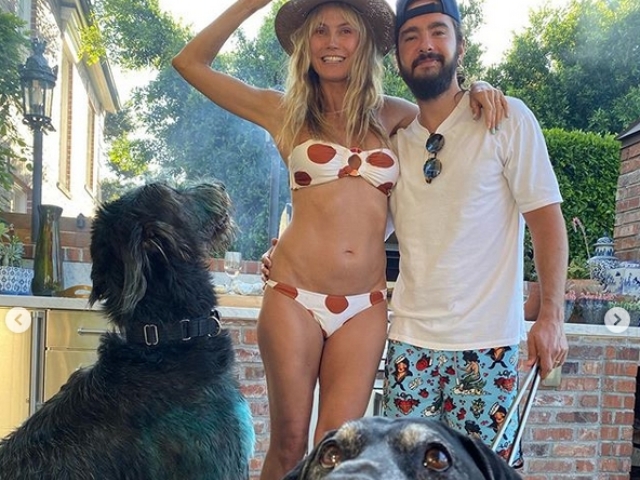 Heidi Klum a jej manžel Tom Kaulitz na zábere z Instagramu. 