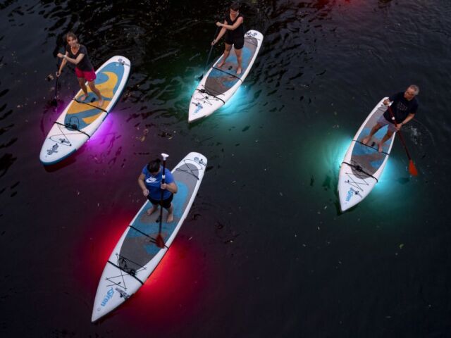 wakeboardy, jazero, svetlo,