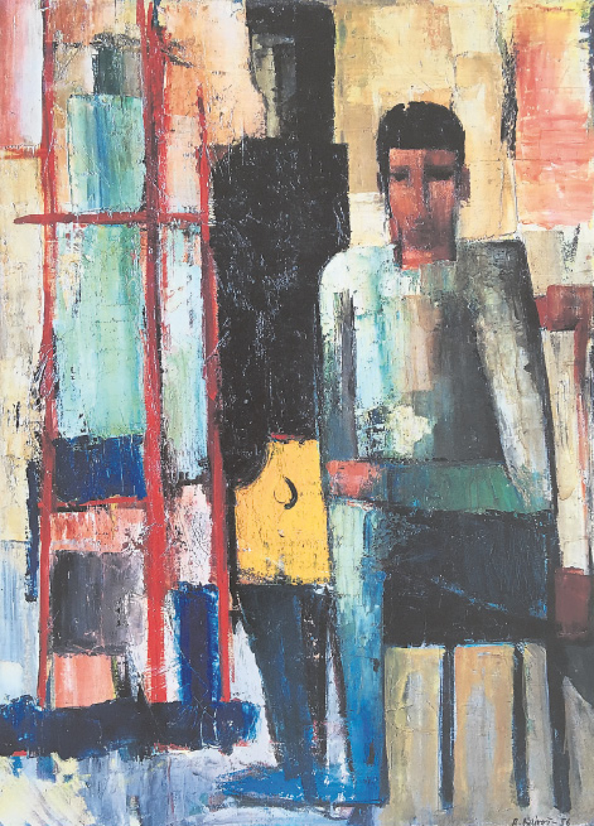 Atelier  1956  olej 110 x 80 5 cm  majetok autora
