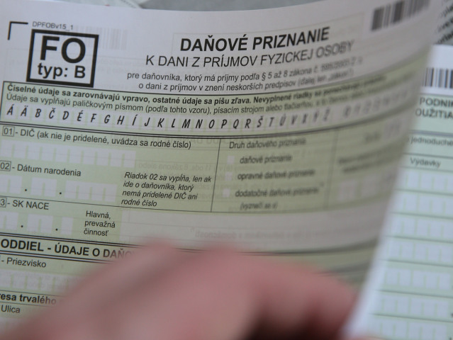 daňové priznanie, typ B