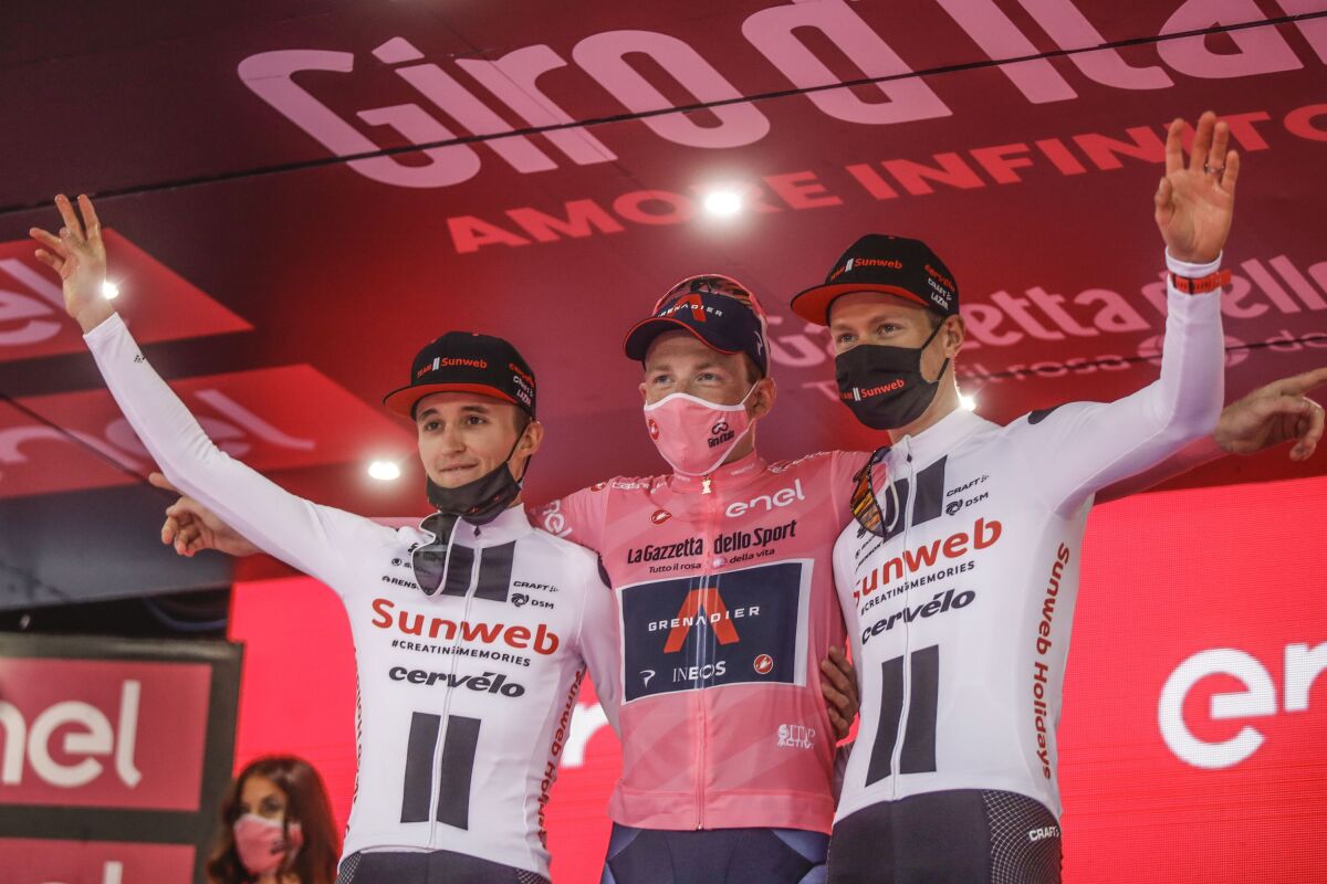 Tao Geoghegan Hart, Jai Hindley, Wilco Kelderman