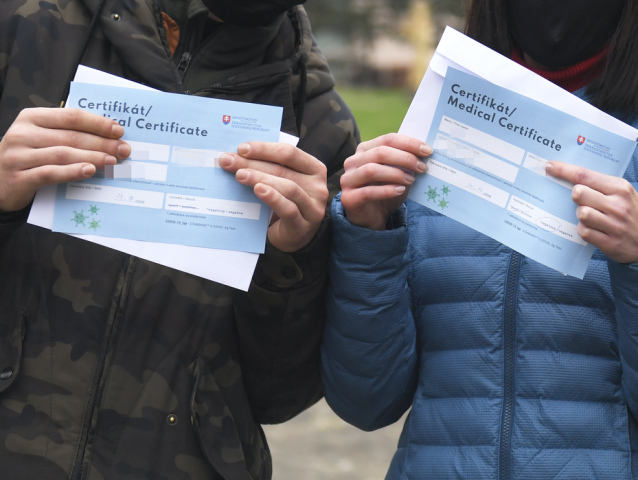 koronavírus, certifikát