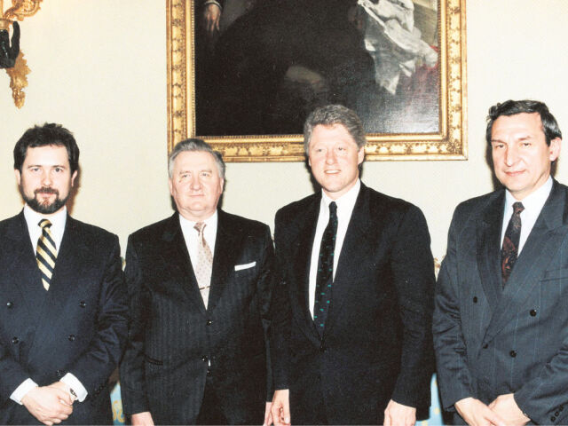 Pavol Demeš, Michal Kováč, Bill Clinton, Jozef Moravčík