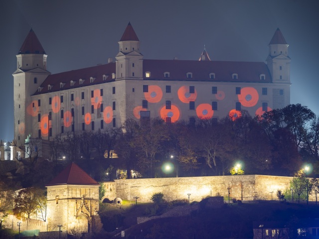 Bratislavský hrad výročie 1. svetová vojna maky veteráni