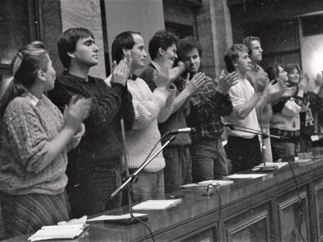 november 89 FF UK Aula prvy vybor Vitko