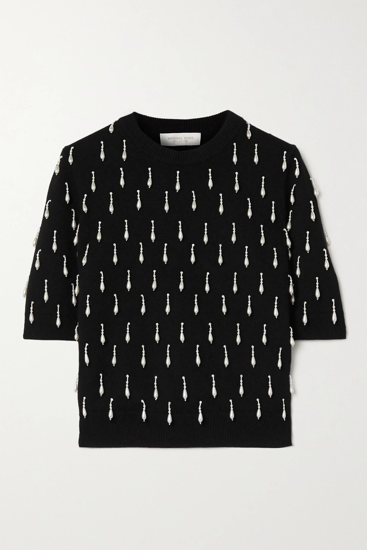 Dámsky svetrík s perlovými nášivkami Michael Kors Collection. Predáva Net-a-porter.com za 850 eur. 