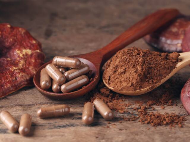 reishi, reiši, liečivá huba, tabletky