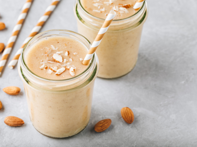 smoothie, mandľa, mandle, vanilka, koktejl, nápoj