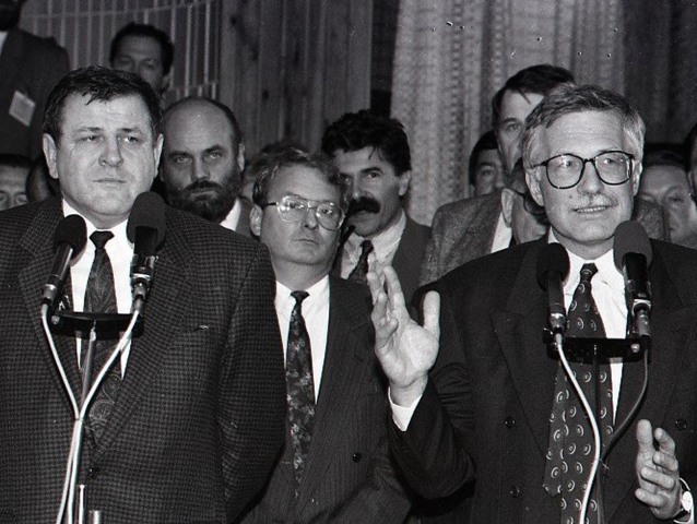 Vladimír Mečiar, Václav Klaus, ČSFR, 1992