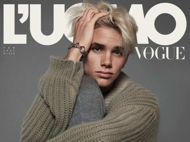 6.Rome Beckham na titulnej strane magazínu L´Uome Vogue.