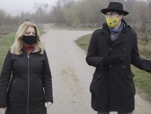reziser Peter Pokojny a prezidentka Zuzana Caputova