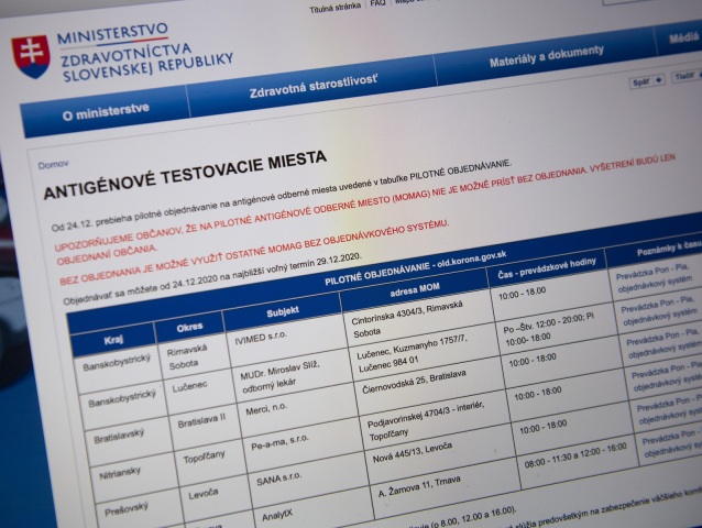 Koronavírus / Testovanie /