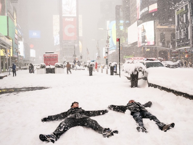 zima sneh manhattan New York